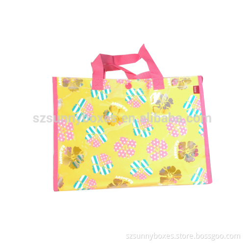 Japanese Transparent fashion Recyclable PVC Bag with Button